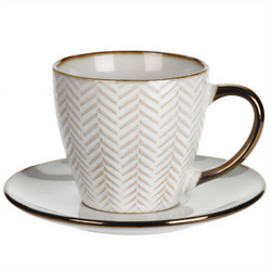 DUNE kávéscsésze teáscsészével alátéttel, 210 ml