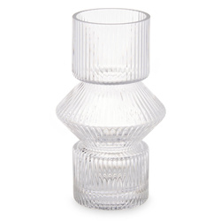Üvegváz, bordázott üveg, 9,5 x 16,5 cm