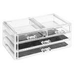 Ékszer-, apróság- és kiegészítő-szervező, 4 fiókkal