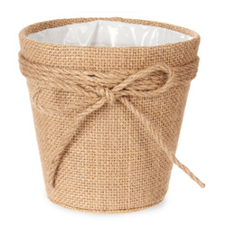 Kaspó juta masnival, Ø 13 cm