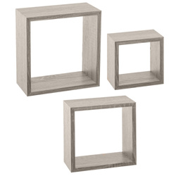 CUBE dekoratív polcok, M méret, sötétbarna