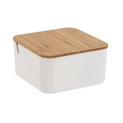 Tükörrel ellátott kozmetikai tároló, négyzet alakú, 13 x 13 x 7 cm