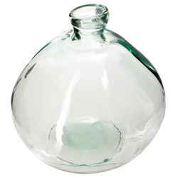 Újrahasznosított üveg váz, 35 cm, átlátszó