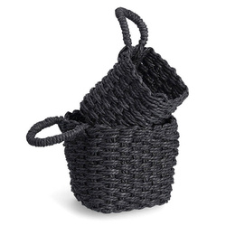 Tároló kosarak fogantyúval, papírszövet, 2 darab