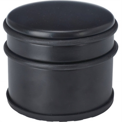 Klasszikus ajtóütköző, matt fekete, Ø 9 cm