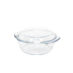 Hőálló edény fedővel, 1 l