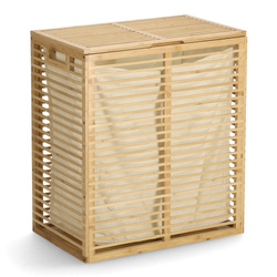 Zárható bambusz mosókosár, 53,5 x 33 x 61 cm