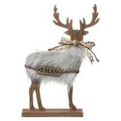 Karácsonyi dísz figura, SZARVAS, ünnepi dísz, 21cm