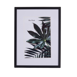 Fém fényképkeret, paszpartu, 20,8 x 15,5 x 1 cm