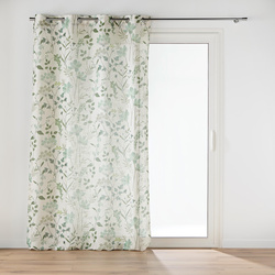 Függöny fűzőlyukkal, vászonhatású, 140 x 260 cm, PALMIFLORA