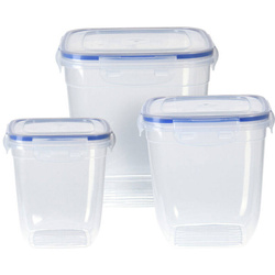 3 darabos élelmiszer tároló készlet száraz élelmiszerekhez