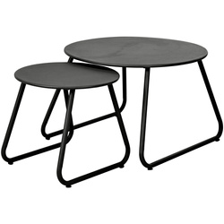 Fém dohányzóasztal készlet, Ø 40 cm, Ø 60 cm