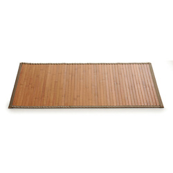 Bambusz szőnyeg, sötét fa szín, szegéllyel, 80 x 50 cm