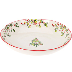 Karácsonyi tál agyagból készült, Ø 30 cm