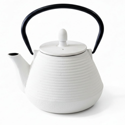 YUKI öntöttvas teáskanna szűrővel, 1000 ml, fehér