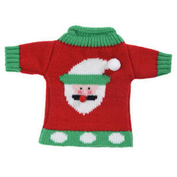 Karácsonyi borosüveg huzat, 26 cm