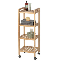 NORWAY fürdőszobai kocsi négy polccal, diófa, WENKO