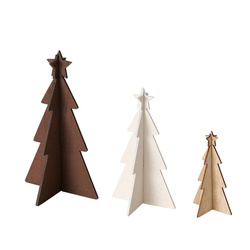 Díszítő fenyőfák rétegelt lemezből KARL, 12-25 cm, 3 db.
