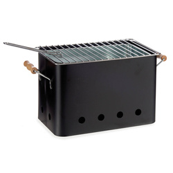 Hordozható grill fogantyúkkal, vas és cink