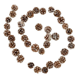 Fenyőtobozokból készült girland, 180 cm