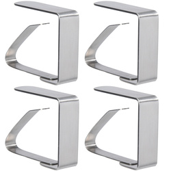 Abroszkapcsok, rozsdamentes acél, 4 db.