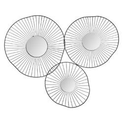 WIRED dekoratív tükör, 65 x 50 cm, 3 tükör kompozíció