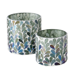 KIRKAS mozaikagyertyatartók, 2 darab