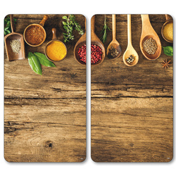 Üveg védőlapok a tűzhelyhez, 2 db, Kesper, FŰSZEREK