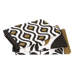 3 darabos konyharuha szett TWISTED LIME, pamut, 45 x 70 cm