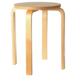 Nyírfából készült sámli, Ø 39 cm