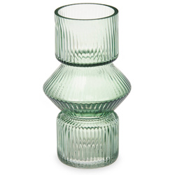 Üvegváz, bordázott üveg, 9,5 x 16,5 cm