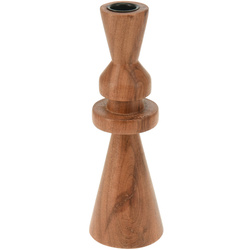Fából készült gyertyaállvány, akácia, 22 cm