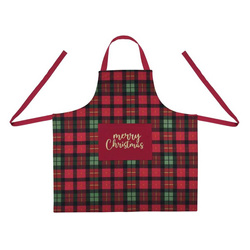 Karácsonyi konyhai kötény zsebből, 80 x 80 cm