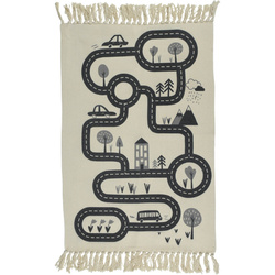 Szőnyeg, út, bojtokkal, 80 x 120 cm