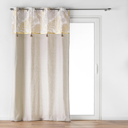 Arany mintás és bojtokkal díszített függöny, MELISSE, 140 x 240 cm