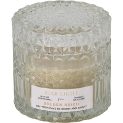 Elegáns illatgyertya üvegben, 9 cm