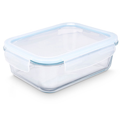 Üveg élelmiszer tároló hermetikusan záródó LUNCH BOX, 1,5 l