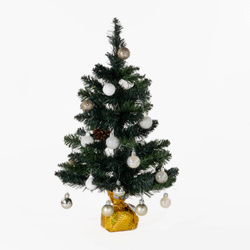 LED dísz, díszített karácsonyfa, 50 cm