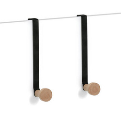 Fém ajtóra akasztható fogasok, 2 db.