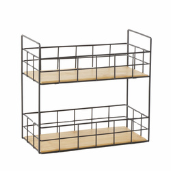 Fém és bambusz NEILA emeletes tálca, 25 cm