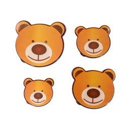 Állatos mintájú dobozkészlet, 4 darab különböző méretekben.