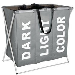 TRIO GREY mosószeres tároló - 130 liter, WENKO, szürke