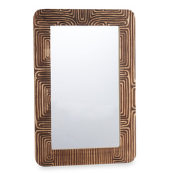 Fali tükör mangófából készült keretben LINES&CURVES, 60 x 90 cm