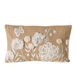 MARIELLE virágos hímzett díszpárna, 49 x 29,3 cm