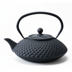 MIKA öntöttvas teáskanna szűrővel, 1250 ml, fekete