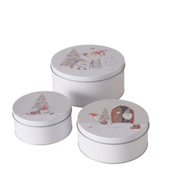 FIETE három darabos tároló doboz készlet, Ø 14-20 cm