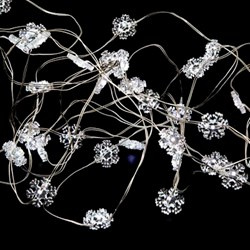 Hópehely fényfüzér, 60 LED