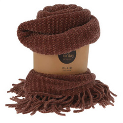 Boho takaró bojtokkal, kötött, 120 x 150 cm