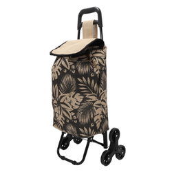 Kerekes bevásárlókocsi, juta táska, 33 l