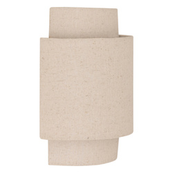 NAHEL faliklámpa textil búrával, len színben, magassága 27 cm